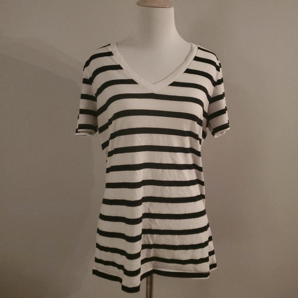 Arizona Jean  Co V Neck Striped T-Shirt